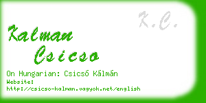 kalman csicso business card