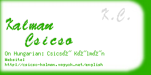 kalman csicso business card